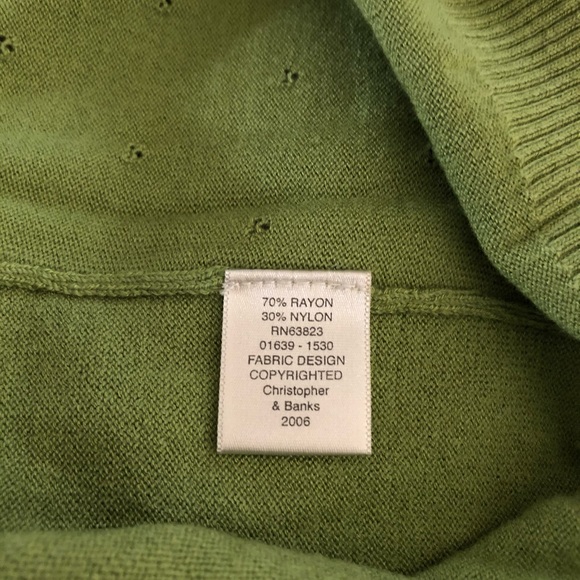 NWOT-Christopher & Banks Short Sleeve Green Top - Picture 7 of 8